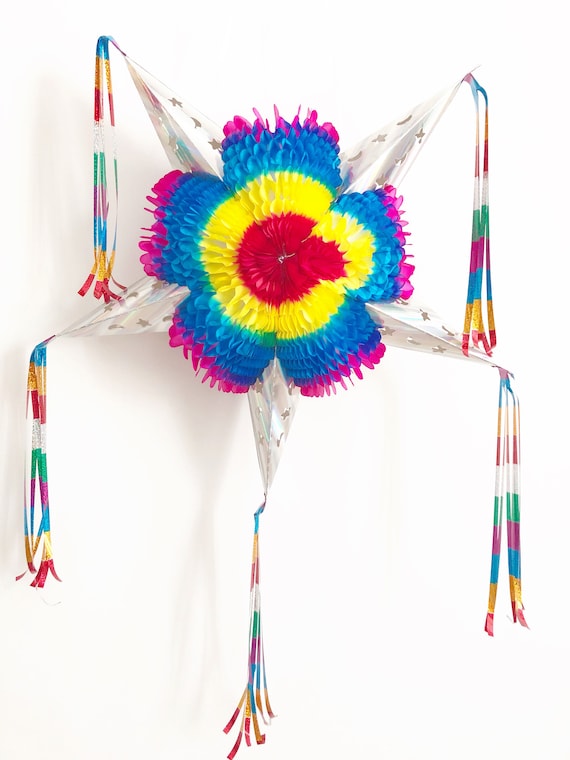 Mexican Piñata, foldable and reusable star piñata, Mexican fiesta supplies, taco party supplies, cinco de Mayo, cactus decor MEDIUM SIZE Il_570xn
