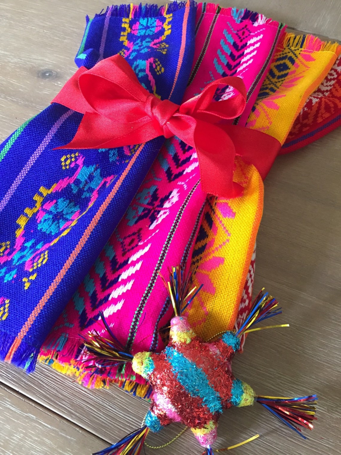 Mexican napkins bulk set of 6. Assorted colors Fiesta Etsy