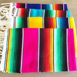 Mexican serape placemats, set of 4. Southwestern table topper, Fiesta centerpiece decorations, Llama Fiesta supplies, Set of placemats image 3