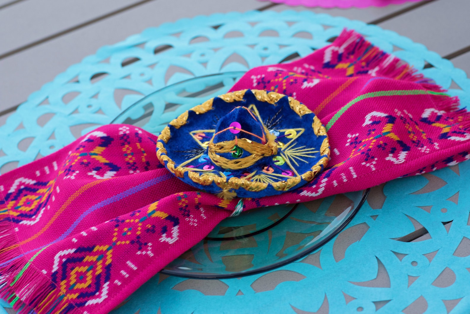 Mexican Napkins Bulk Set of 6. Assorted Colors Fiesta Etsy