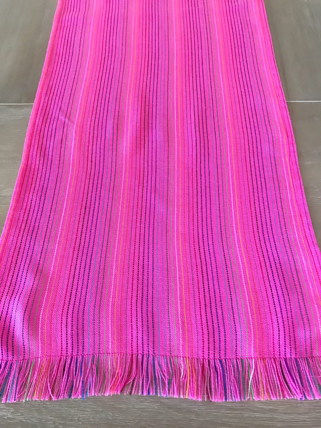 Barbie pink party Mexican table runner Striped pink Fiesta Decor linens girls party decorations pink rainbow party baby