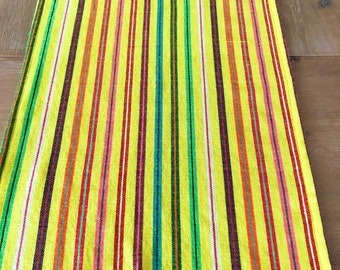 Striped tablecloth or table runner, rainbow party, kids birthday party, Cinco de Mayo, Mexican fiesta, baby or bridal shower linens, color