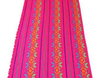 Cinco de Mayo table runner, 72” Pink, Southwestern table decor, Boho chic decorations, Mexican fiesta, Bridal and baby shower, wedding decor