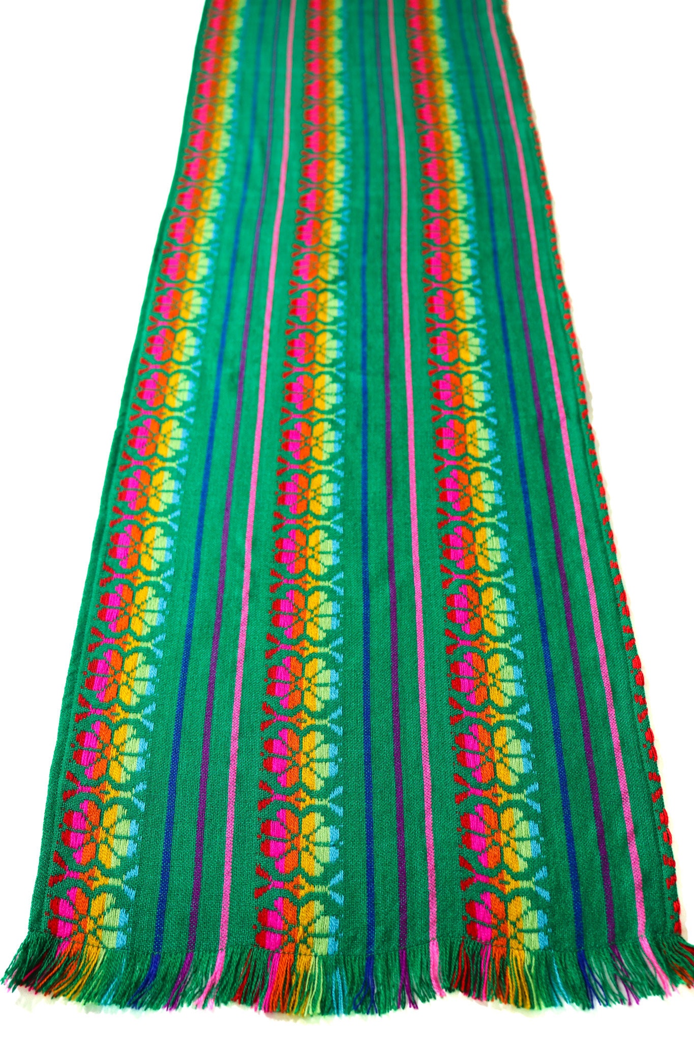 Mexican table runner 72 flag green Fiesta decorations southwestern table linens tribal decor Mexican party decorations
