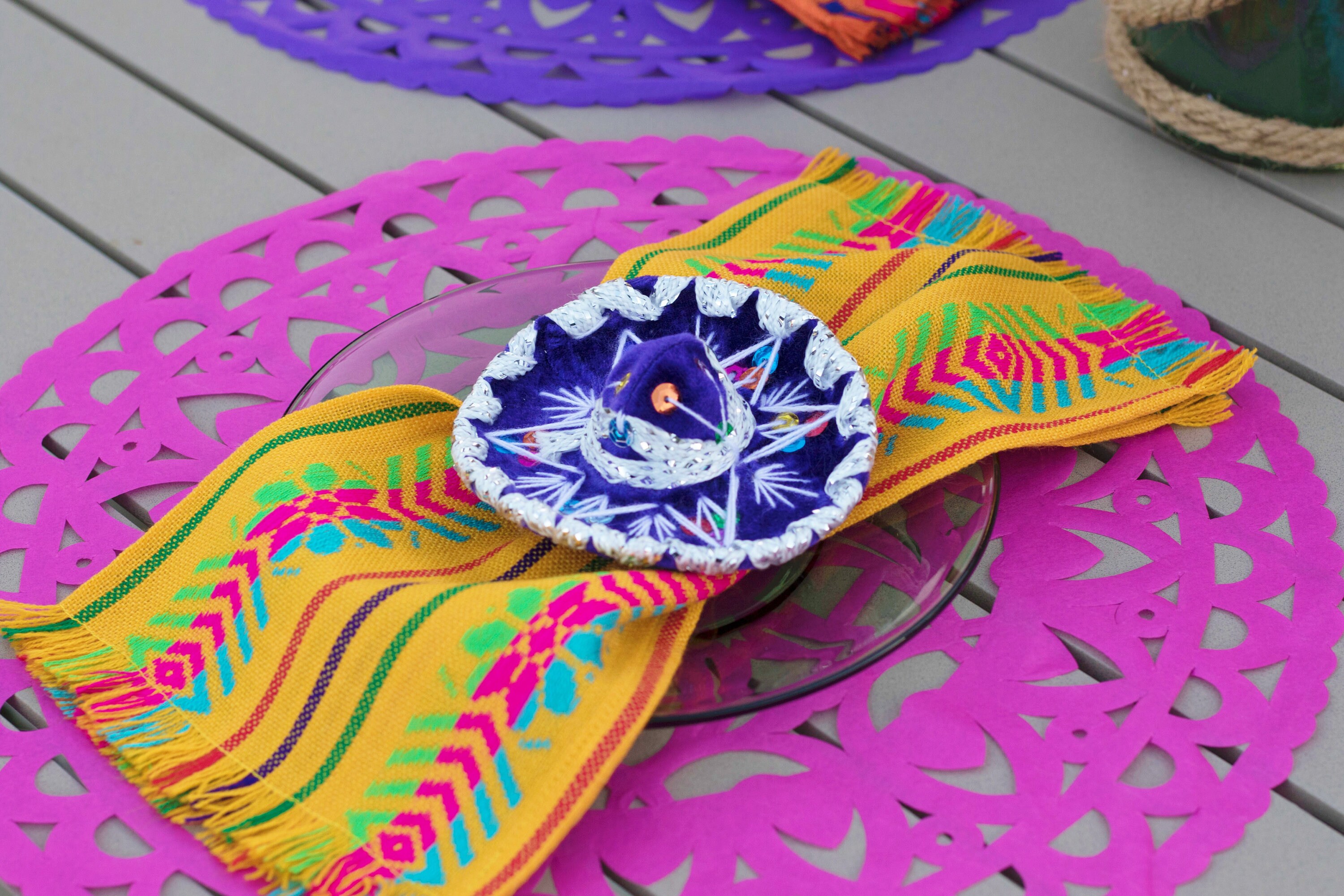 Mexican napkins bulk set of 6. Assorted colors Fiesta Etsy