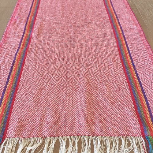 Rustic Table Runner Mexican Red Jerga Style Boho Chic | Etsy