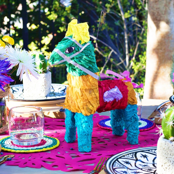 Mexican Burro Pinata: Fiesta Party Table Decoration