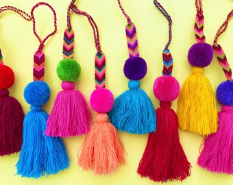 Frędzle Boho Pom Pom: Kolorowa zawieszka do torby Boho, wystrój Fiesta
