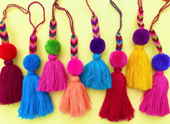 Pom Pom Decor Tassel Bag Charm