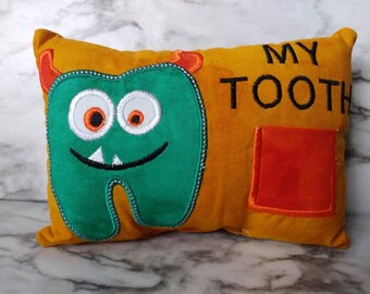 Items Similar To Monster Tooth Fairy Pillow On Etsy