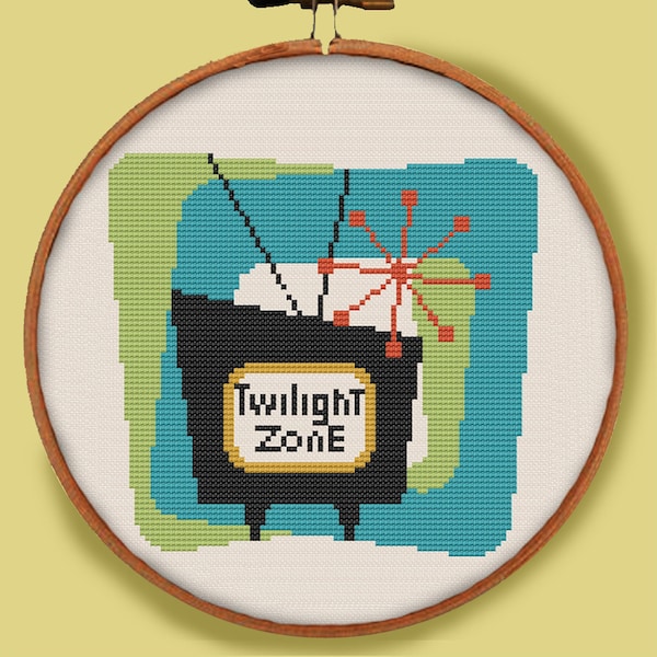 TWILIGHT ZONE - Modern Counted Cross Stitch Pattern - pdf instant download