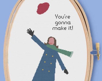 MARY TYLER MOORE Show - Modern Counted Cross Stitch Pattern - pdf instant download