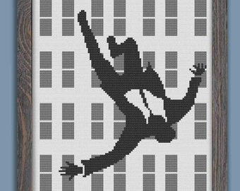 MAD MAN- Modern Counted Cross Stitch Pattern - pdf instant download
