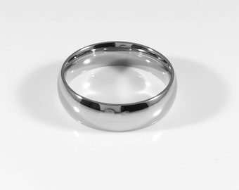 Ring Blanks-5 x 6mm- Comfort Fit-Stainless Steel Rings-Silver Ring Blanks- High Quality, USA,  Engraving metal