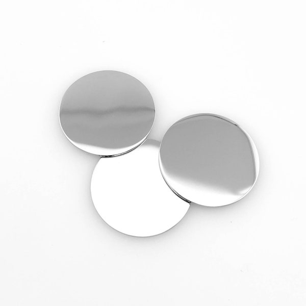 Stainless Steel Blanks, 25mm-1mm Thick- Brush Or Shiny Finish  Without Hole, Package of 10, High Quality, USA, Stainless Steel Plates Discs,