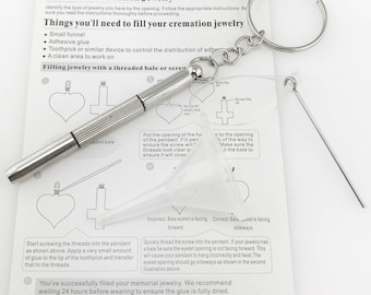 Urn Funnel Kit, Cremation Jewelry Funnel, Cremation Urn Pendant Funnel, Ash Pendant Kit, Small Funnel for Ashes l