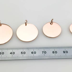 Rose Stainless Discs 10-50mm, Bulk Steel Blank Tags, 10pk, Polished Pendant, Silver Gold Plated, Quality, Engraving, Stamping, Wholesale USA image 5