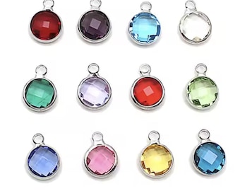 Birthstone Crystals-Birth Month Crystals-Chanel Drop Crystals-Jan-Dec-All Color Crystals-Silver, Gold and Rose Gold Plated Crystals-Channel