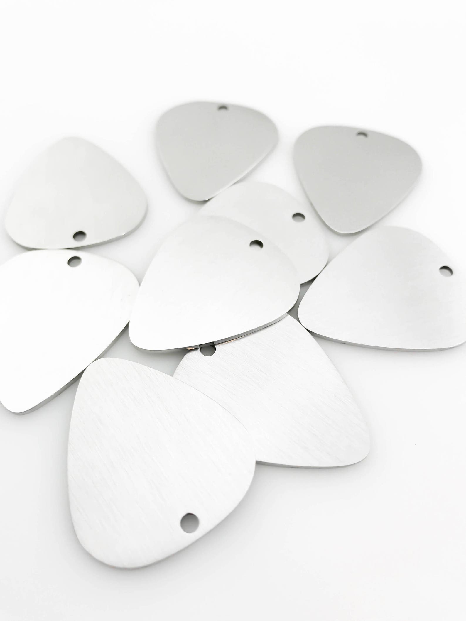 Package of 10 Stainless Steel Guitar Pick Blanks High Etsy