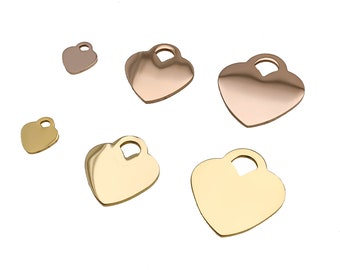 Small Stainless Steel Heart Blanks, Package of 10, High Quality, USA, Stainless Steel Hearts, Stainless Steel Discs, Engraving metal