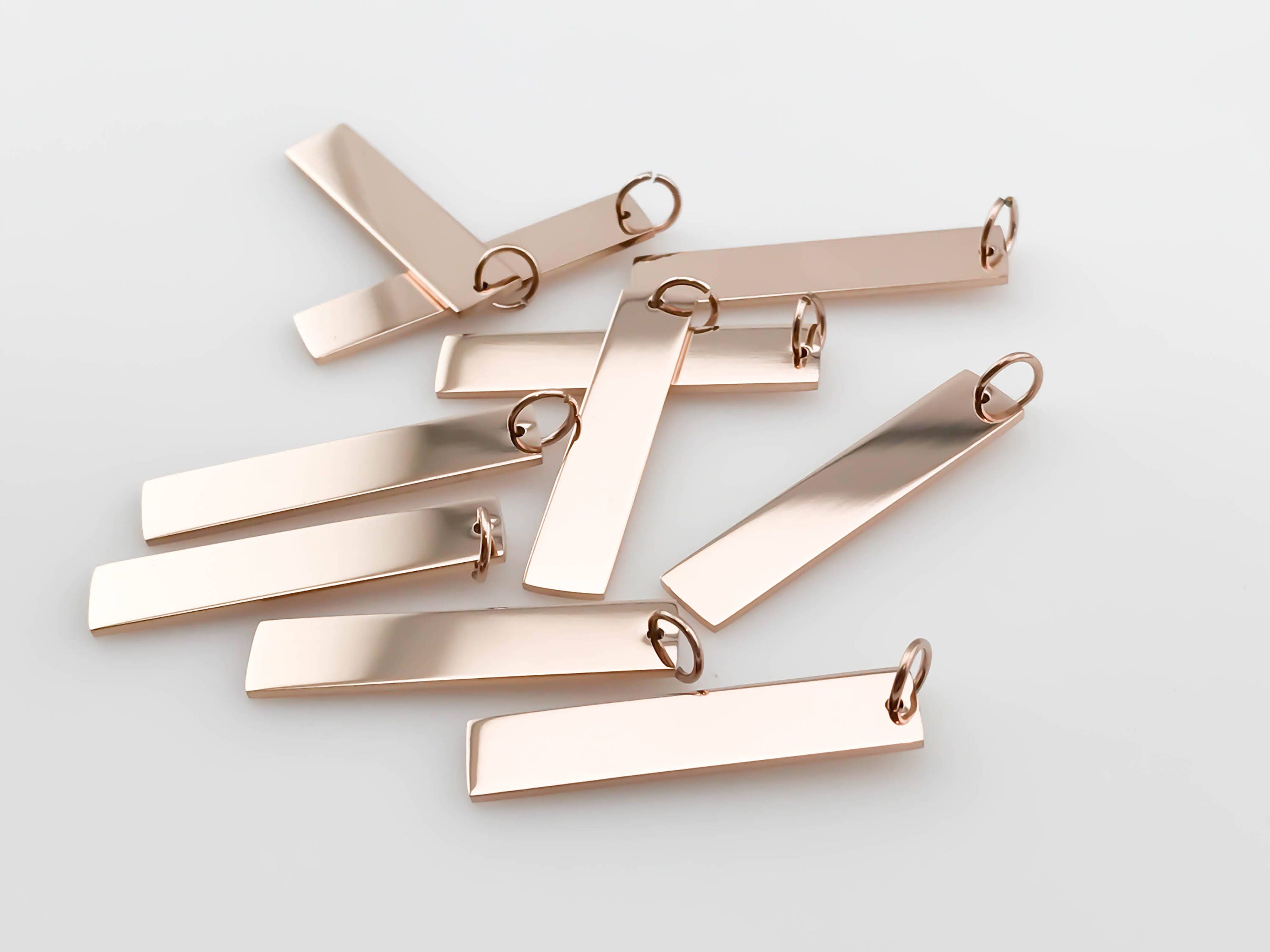 10er-Paket Rosé vergoldete Edelstahl-Stabrohlinge | Etsy