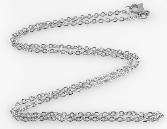 3mm Stainless Steel Chains, Finished Stainless Steel Chains, High Quality, US Seller, Silver Chains
