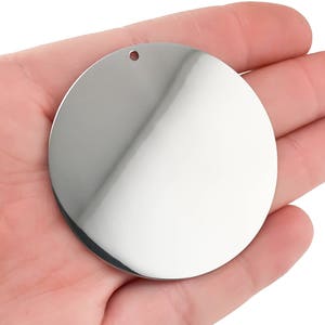 Stainless Steel Plates-38mm-50mm & 64mm-1mm Thick- Steel Blanks- Package of 10-High Quality-Stainless Steel Discs-Engraving-Ornaments-US