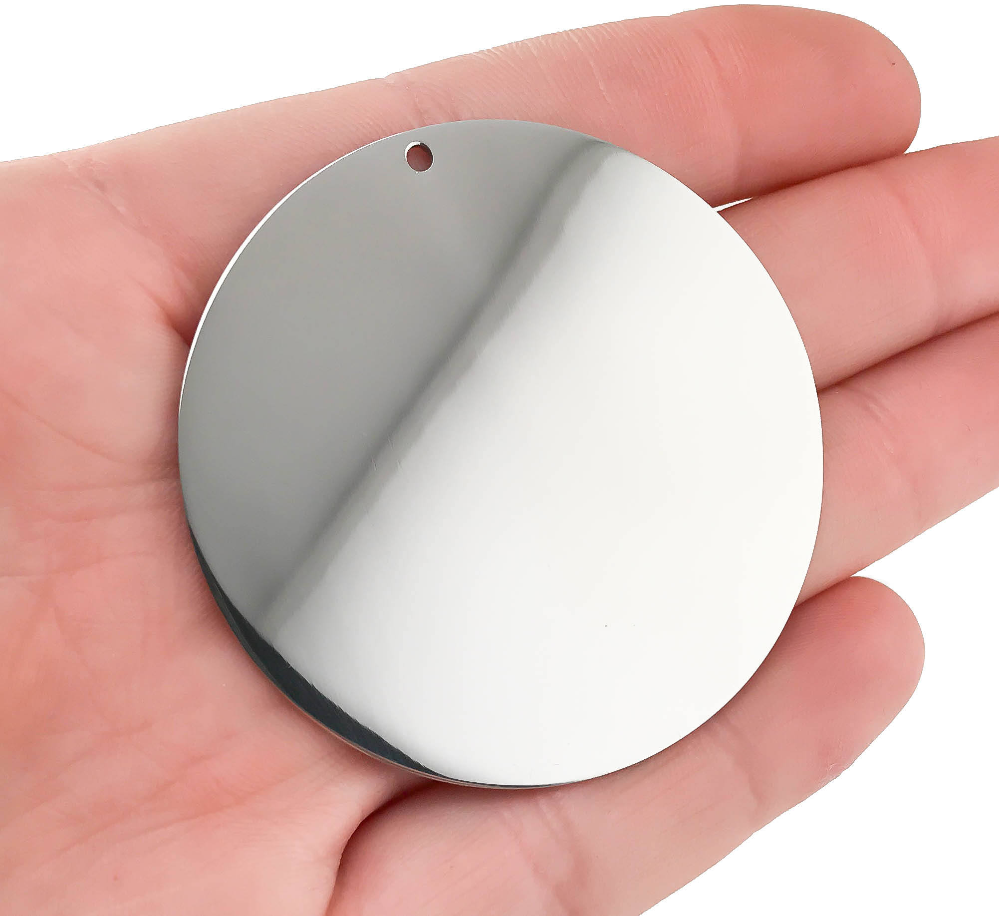Stainless Steel Blanks, 38mm-50mm-64mm-1mm Thick- Shiny Or Matte Finish-Stainless Steel Plates, Stainless Steel Discs, Laser Engraving