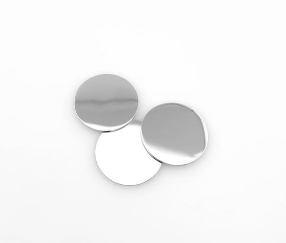 Stainless Steel Blanks, 25mm-1mm Thick- Brush Or Shiny Finish  Without Hole, Package of 10, High Quality, USA, Stainless Steel Plates Discs,