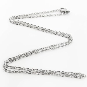 Puede incluir: Un collar de cadena de plata con cierre de mosquet&oacute;n.