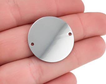 22 or 25mm Stainless Steel Blanks, Package of 10, High Quality, USA, Stainless Steel Plates, Stainless Steel Discs, Engraving metal