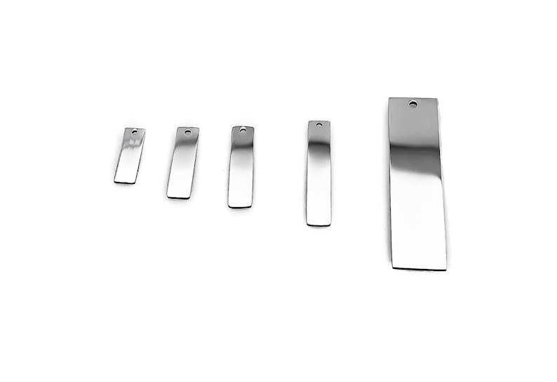 Package of 10, Highly Polished Stainless Steel Blanks, High Quality, USA, Stainless Steel Mini Vertical Bars, Bars image 2