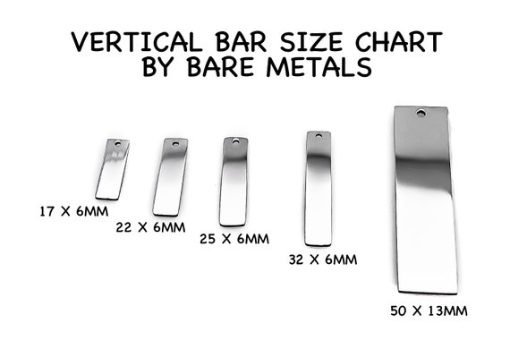 Package of 10, Highly Polished Stainless Steel Blanks, High Quality, USA, Stainless Steel Mini Vertical Bars,  Bars