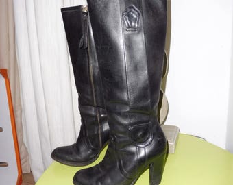 Leather boots HUGO BOSS size 35 FR