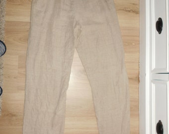 Vintage Côte à Côte linen pants size 38 -(M)- 1990s