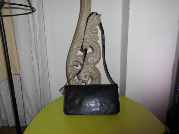 Vintage leather clutch bag - 1970s - image 4