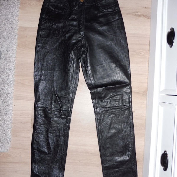 Pantalon en cuir vintage XINGSCHENG taille S