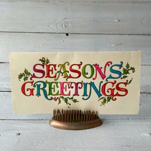 Vintage Season&#39;s Greetings Holiday Card MCM