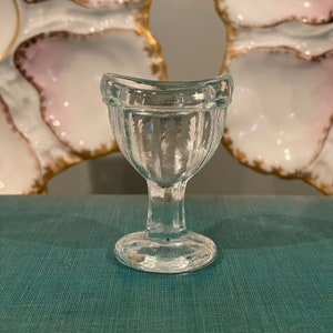 Antique Clear Eye Wash Glass Marked with &quot;B&quot;