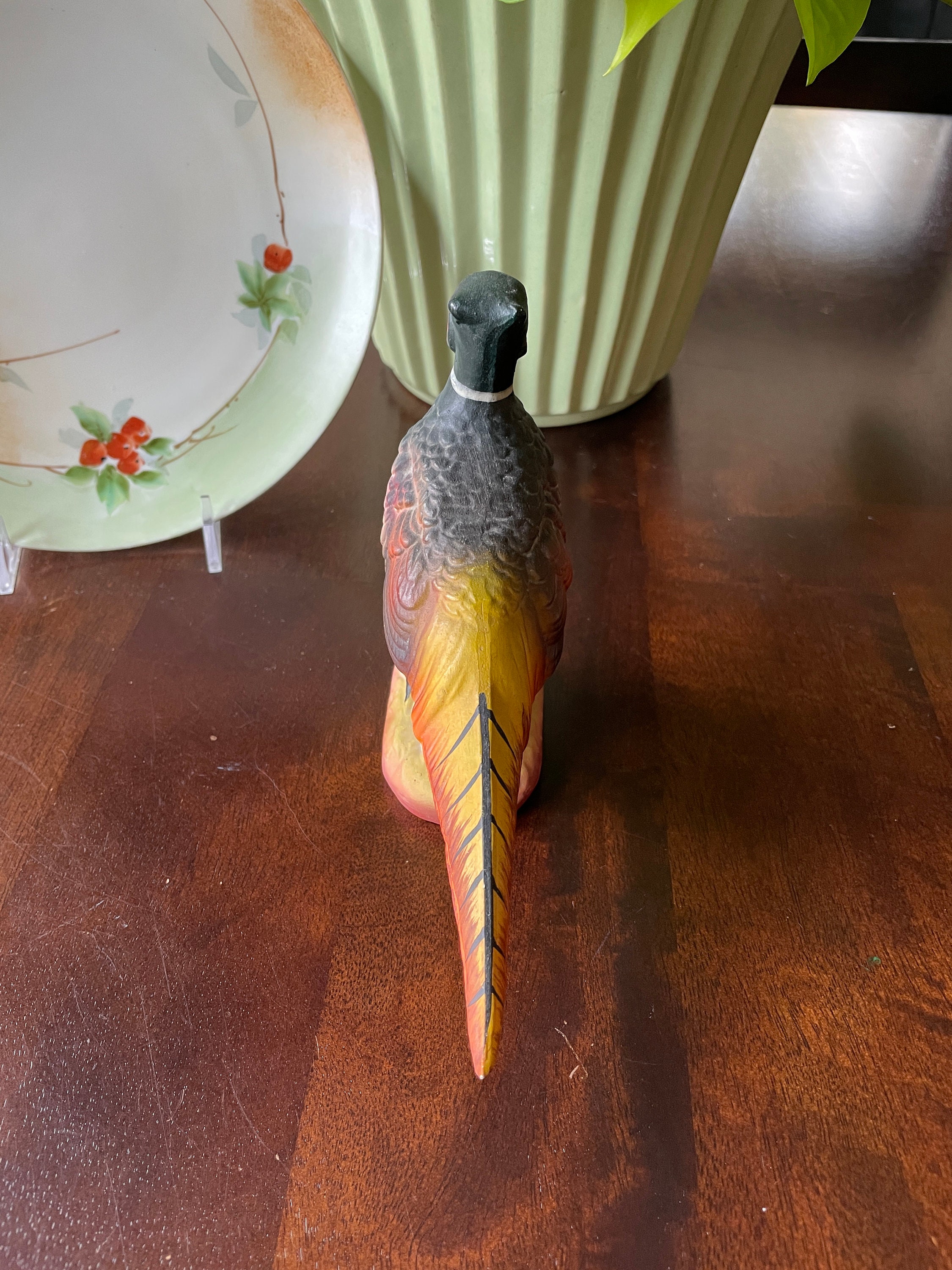 Vintage Ceramic Pheasant Figurine by Napcoware Thanksgiving Fall Decor