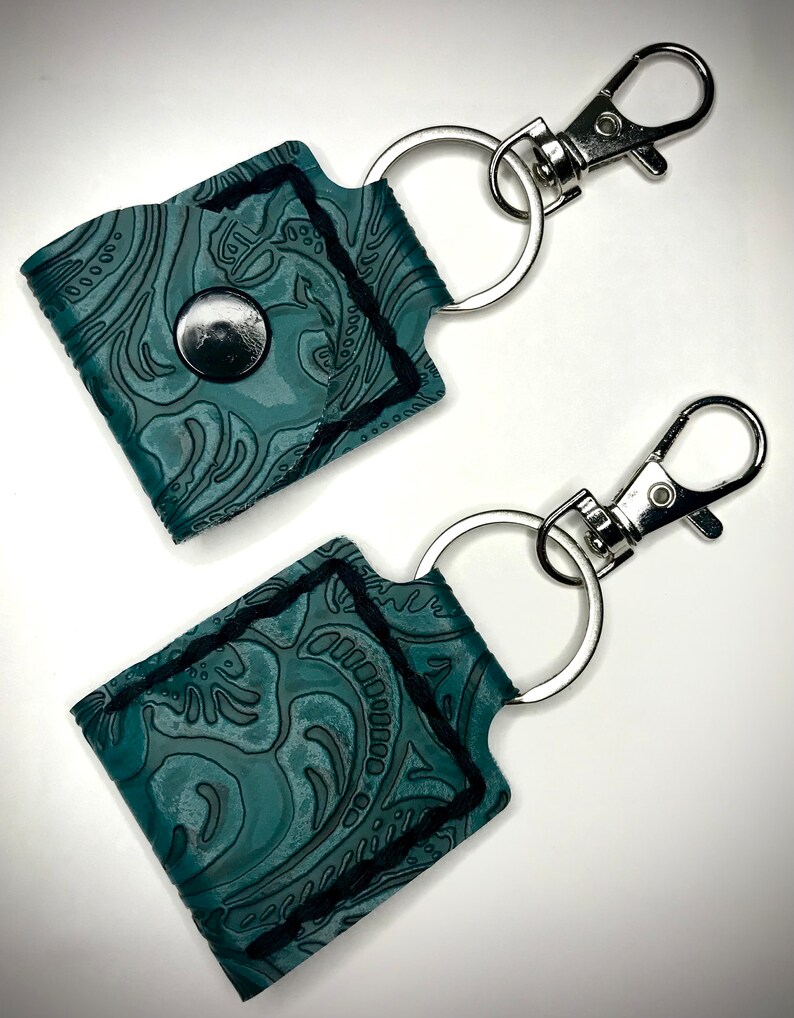 Coin Holder Keychain With Snap Closure Aldi Quarter Faux Leather Animal