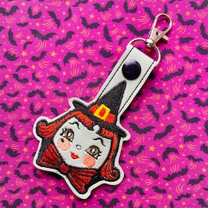 Johanna Parker Hanna Hocus Witch - Embroidered Vinyl Keychain