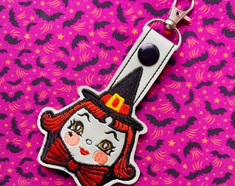 Johanna Parker Hanna Hocus Witch - Embroidered Vinyl Keychain