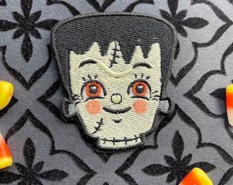 Johanna Parker Frankenstein Frank- Embroidered Iron-on Patch