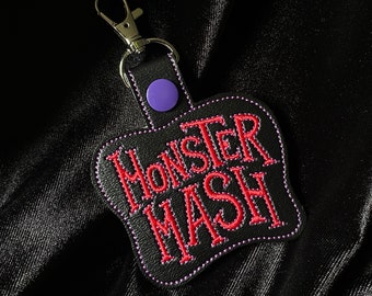 Monster Mash - Embroidered Vinyl Keychain