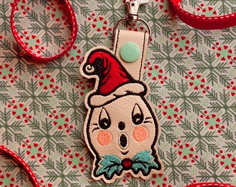 Johanna Parker Jolly Boo Gus Ghost Embroidered Vinyl Keychain