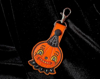 Johanna Parker Jolly Wally Jackolantern - Embroidered Vinyl Keychain