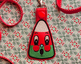 Johanna Parker Spookmas Corny Boo Embroidered Vinyl Keychain