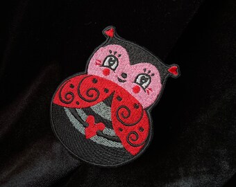 Johanna Parker Valentines Love Bug Embroidered Iron on Patch