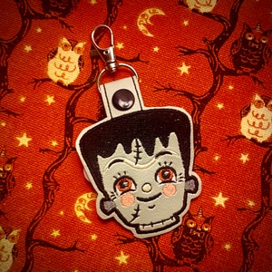 Johanna Parker Frankie - Embroidered Vinyl Keychain